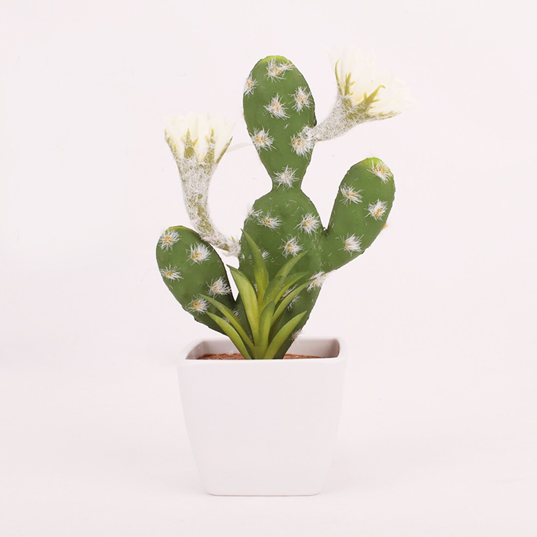 Plastic PU Artificial Cactus Succulents Prickly Pear Potted Plant no Pot Eco-Friendly Simulation Home Office Desktop Decoration