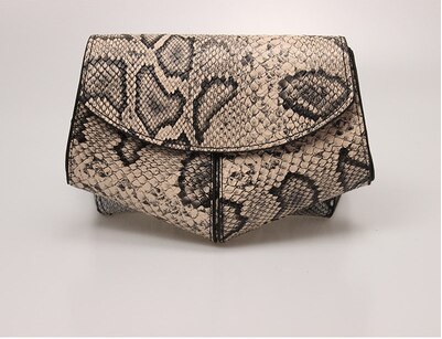 Slangenprint dames web celebrity mini crossbody tas trendy instagram disco tas kleine mobiele telefoon borsttas: Khaki