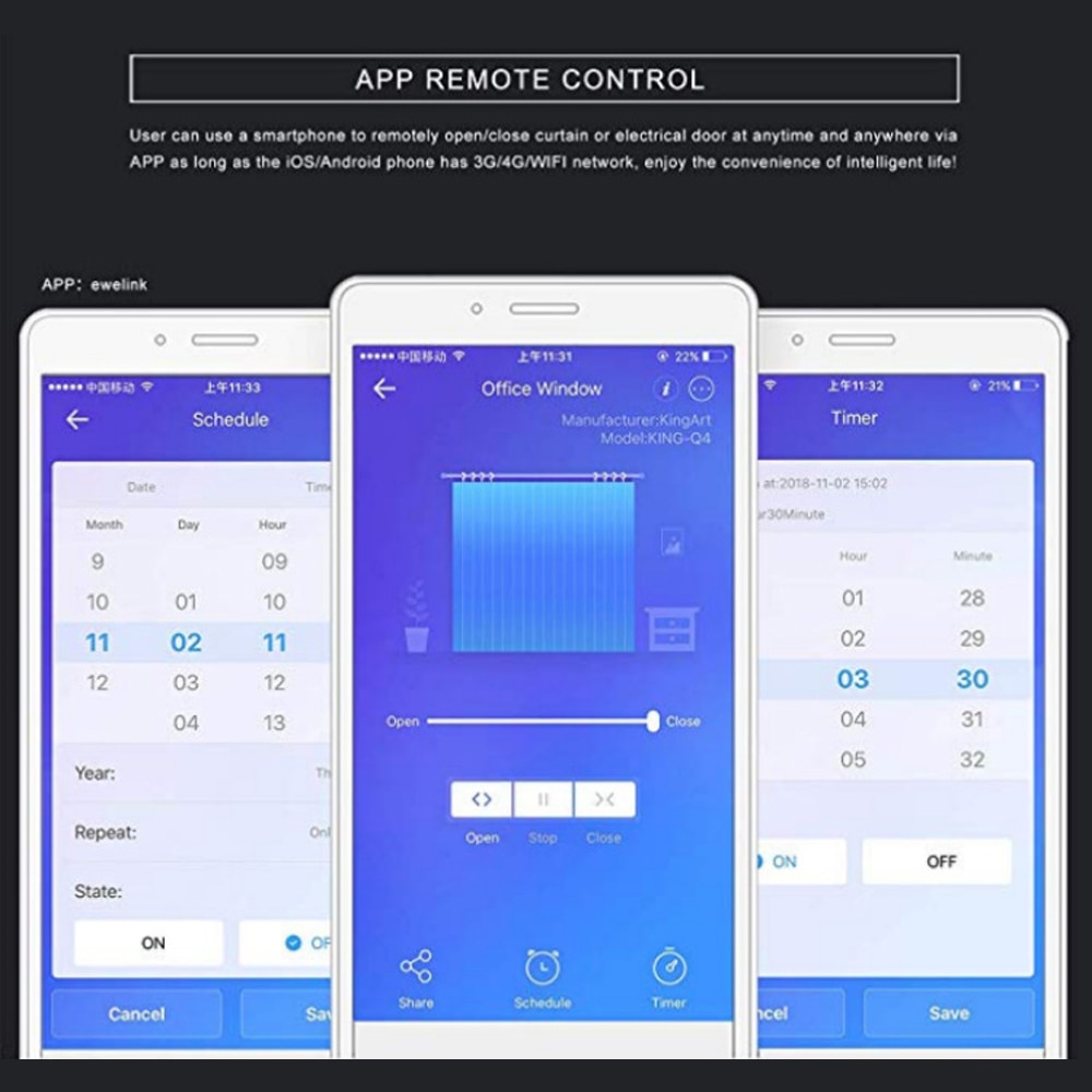 Tuya intelligent gardinafbryder modul wifi app stemmestyring til rulleskodder elektrisk motor timing til alexa google hjem