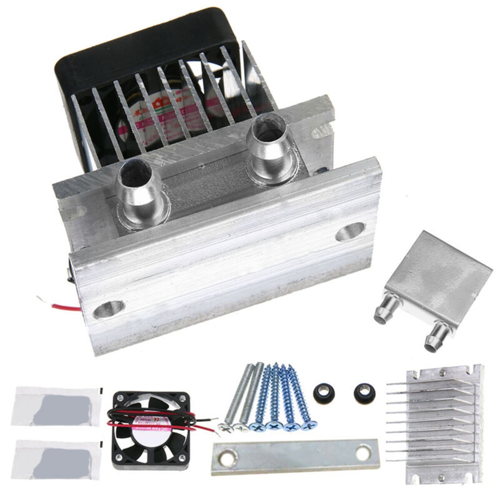 DC 12V Cooling Fan Thermoelectric Peltier Refrigeration Cooling Fan System Heatsink Kit Set Semiconductor Cooling Fan
