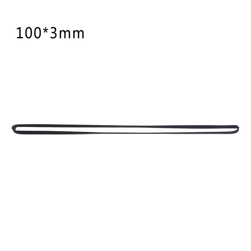 3mm brede platte aandrijfriemen voor draaitafels, rubberen riemen ter vervanging van lp-vinylplatenspelers, walkman-phono-draaitafels met riemaandrijving: J