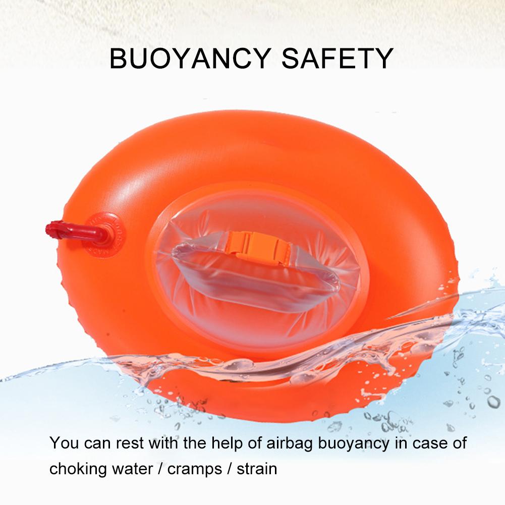 Outdoor Lifebelt PVC Swimming Buoy Safety Float Air Dry Bag Tow Float Swimming Inflatable Flotation Bag: Default Title