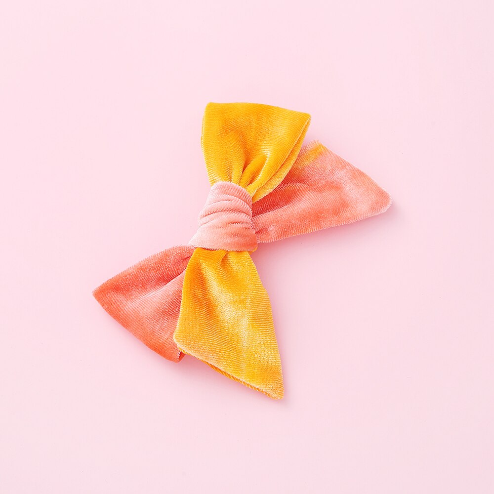 Velvet Tie Dye Headband For Children Hair Clips Kids Elastic Hair bands Hairpins For Girls Barrattes Baby Girl Hair Accessories