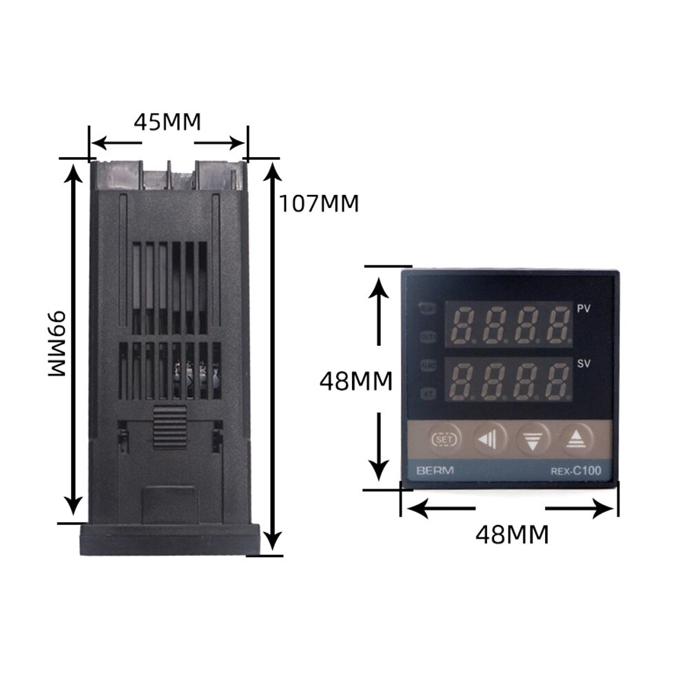 PID Digital Intelligent Temperature Controller REX-C100FK02-V*DN 0-400°C K Type Input SSR Output Pid Heating / Cooling Control