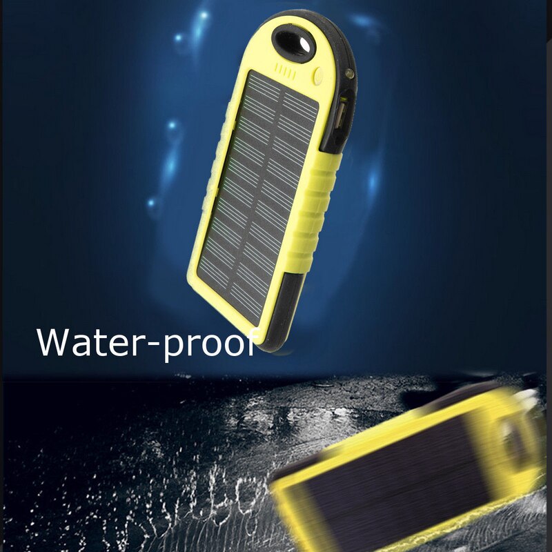 Panel solar portátil eficiente, cargador de batería Dual 2 USB, reemplazo de carcasa, bricolaje, 5000mah