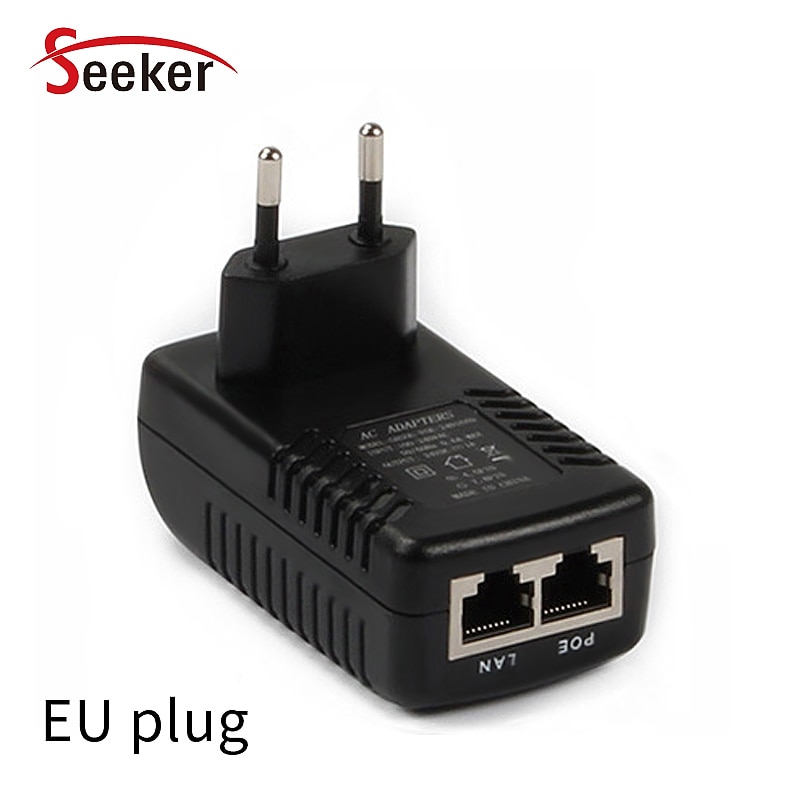 Seeker 48V DC 0.5A POE Injector for CCTV POE IP Camera POE Switch Ethernet Power Adapter EU/UK/US/AU plug Optional