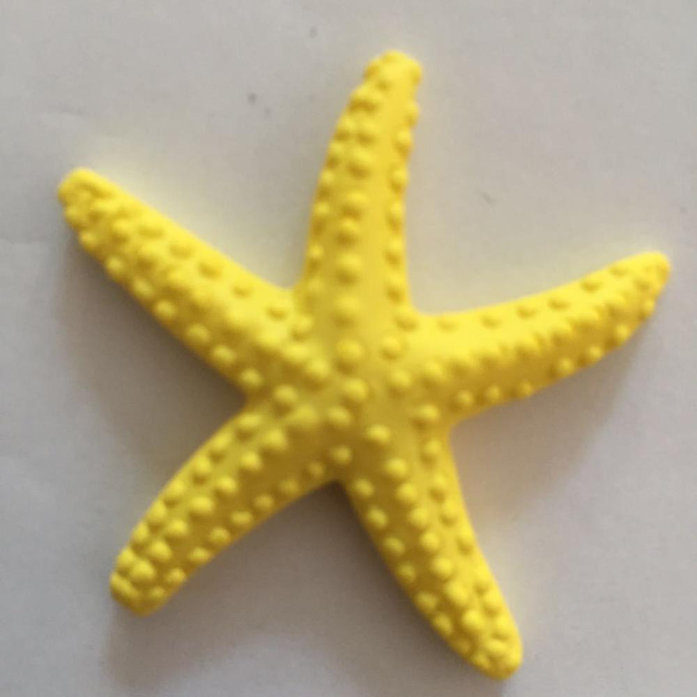Décor de plage en résine artificielle | Ornement de plage en plastique , Simulation du littoral de l'étoile, bricolage artisanal pour enfants, décoration de chambre à coucher: Yellow