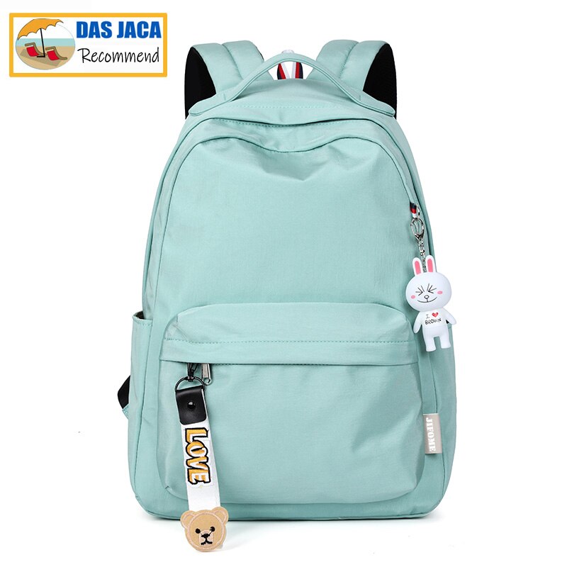 Mochila informal impermeable para mujer, bolsa de viaje de nailon de 16,2 pulgadas, bolsa de vuelta a la escuela, Mochila para chicas adolescentes: GREEN