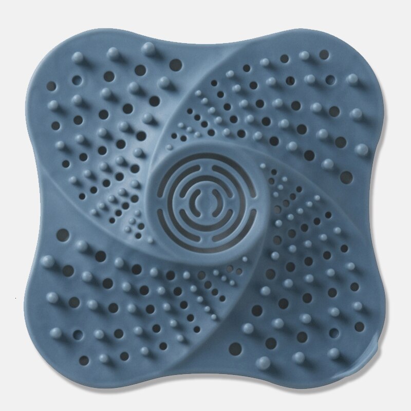 Silikone ventilator-form gulvafløb køkkenvask sil filter til affaldsfilter hårfilter vask filter filter til hårafløb: Blå
