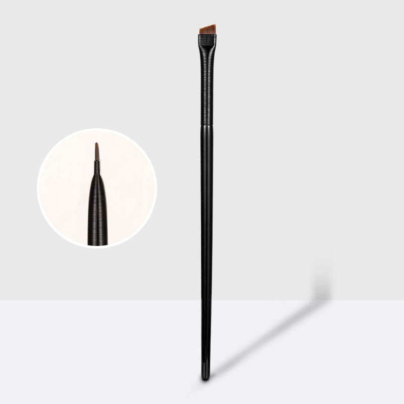 Cepillo de gusano de seda para nido, brocha fina de cabeza oblicua para cejas, Lápiz Delineador de ojos, cepillo de maquillaje portátil, pelo liso de fábrica: Rojo