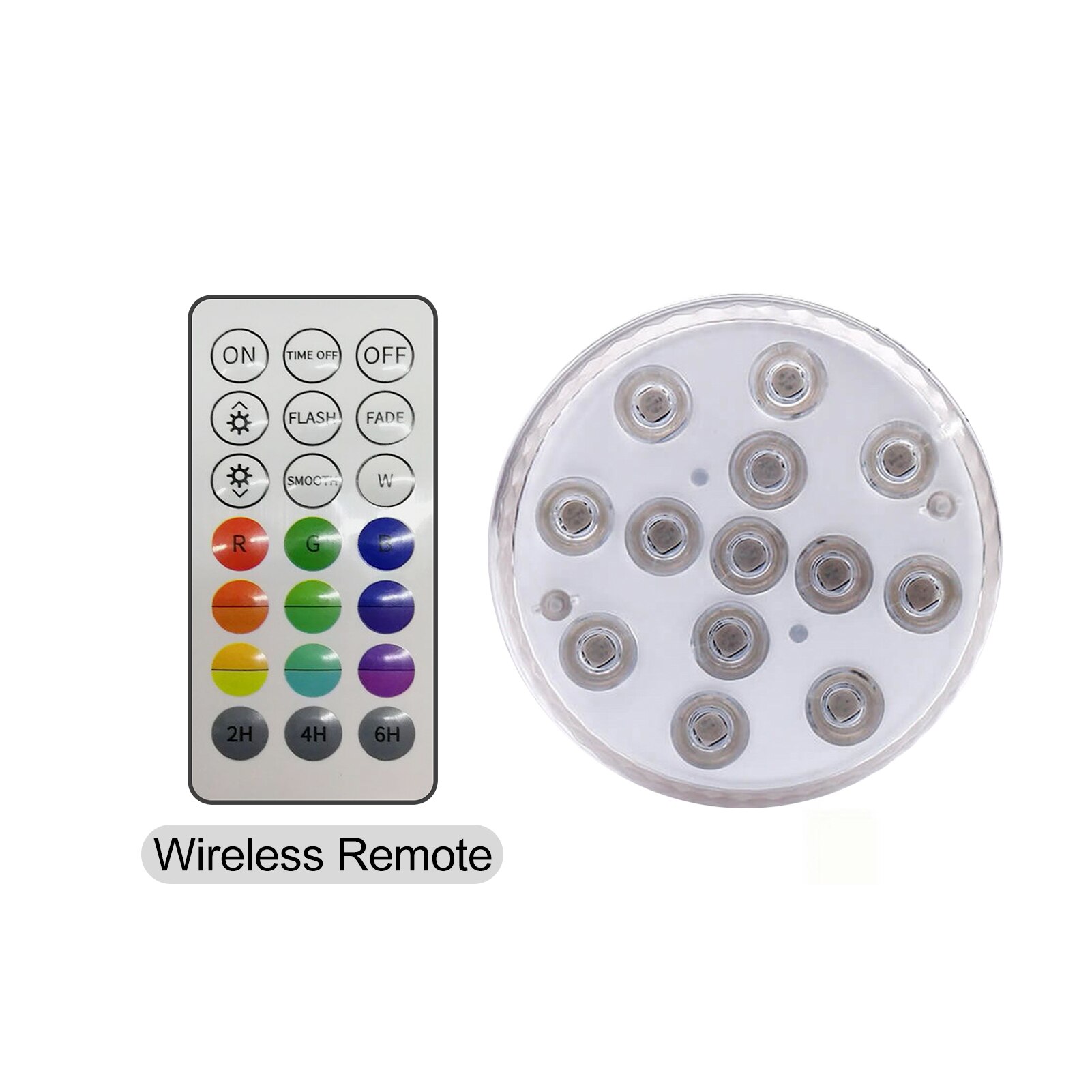 Luces LED sumergibles con batería, luces subacuáticas a control remoto, decoración para acuario, piscina y jardín