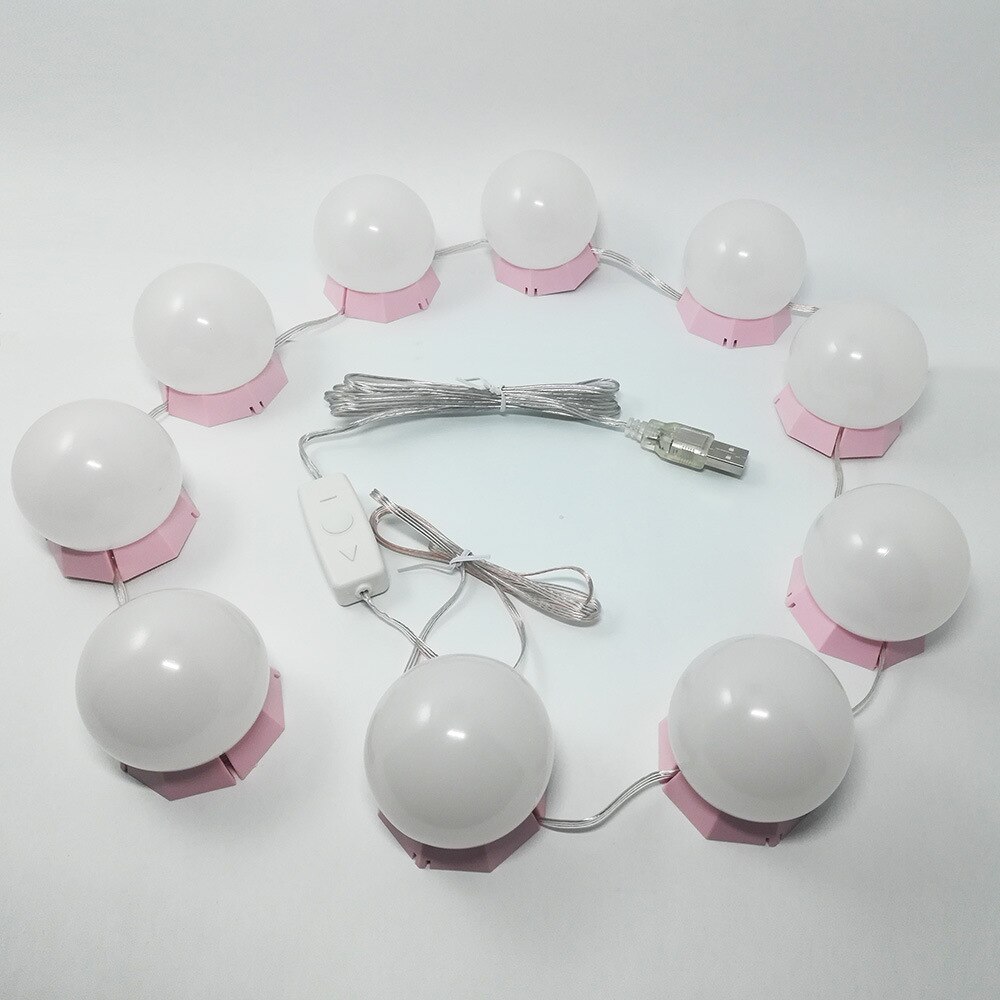 Makeup light Illuminated makeup mirror with led light USB Charging Port Cosmetic Lighted Bulb Profession Makeup light D42: Default Title