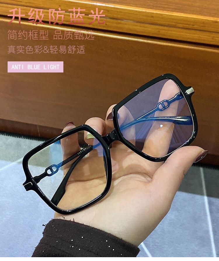 Gafas rectangulares Retro para mujer, monturas de gafas de óptica transparentes, monturas de gafas falsas