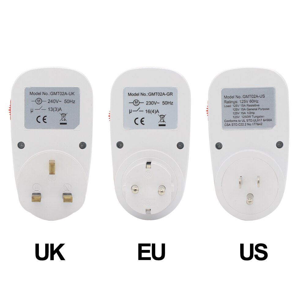 Manhua germany plug -in 230 vac 16a gmt 02a mekanisk energibesparende køkken-timer-switch til hjemmebrug