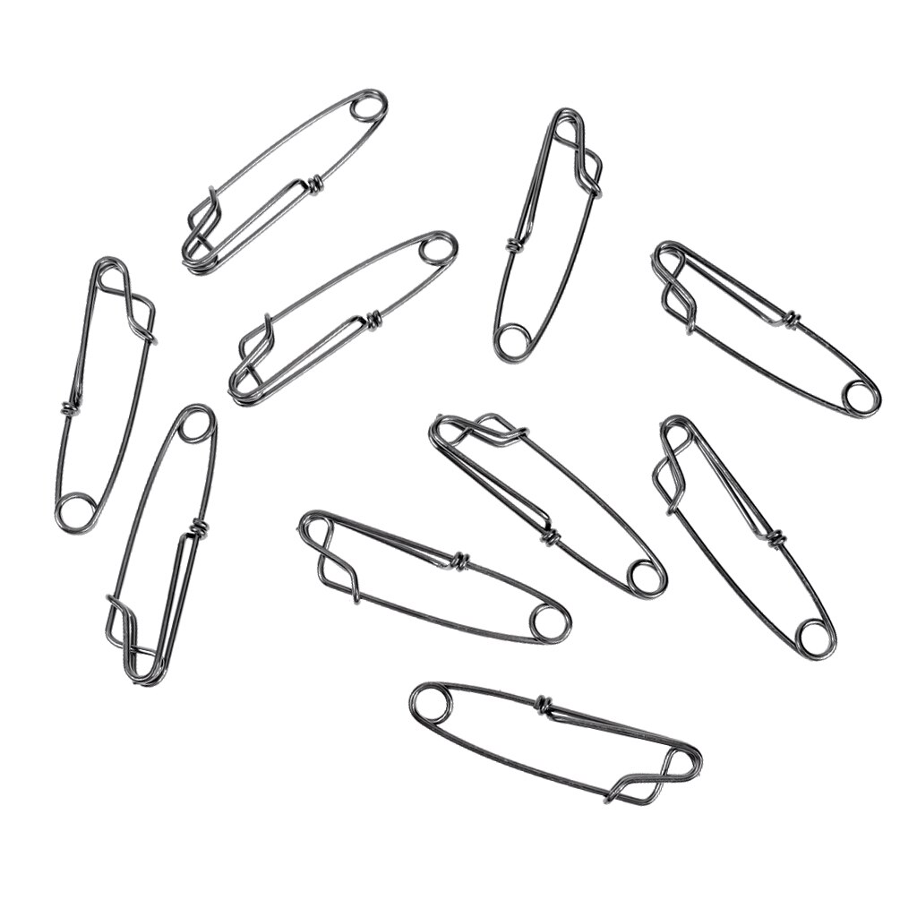 10 piezas mar barco de pesca con palangre encaje larga línea de Clip para atún/60/80/100mm Acero inoxidable fuerte: M
