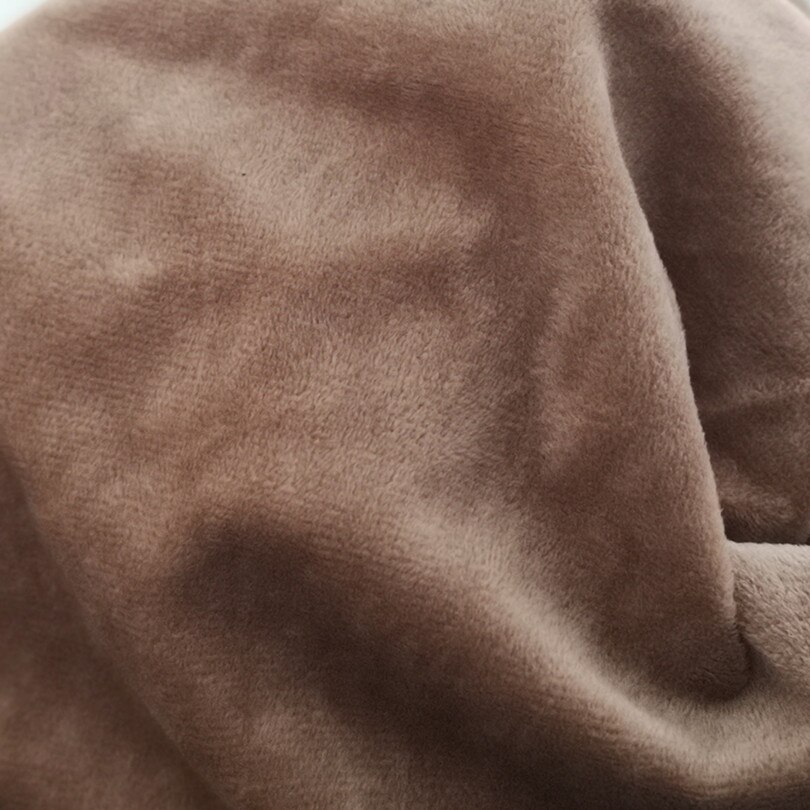 3 brun blød faux fleece fabic polyester fleece klud trikot fløjl børstede stoffer til patchworksew dukke udstoppet legetøj klud: Brun  c0803 / 100 x 150cm