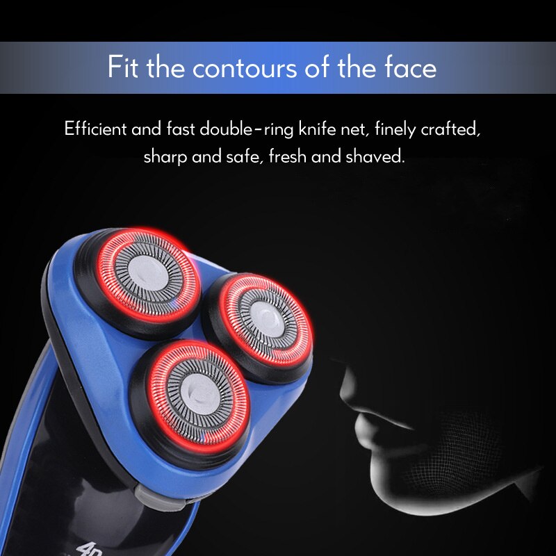 4 in 1 elektrisk barbermaskine mænd barbermaskiner ansigts næse øre skæg trimmer vandtæt barbermaskine