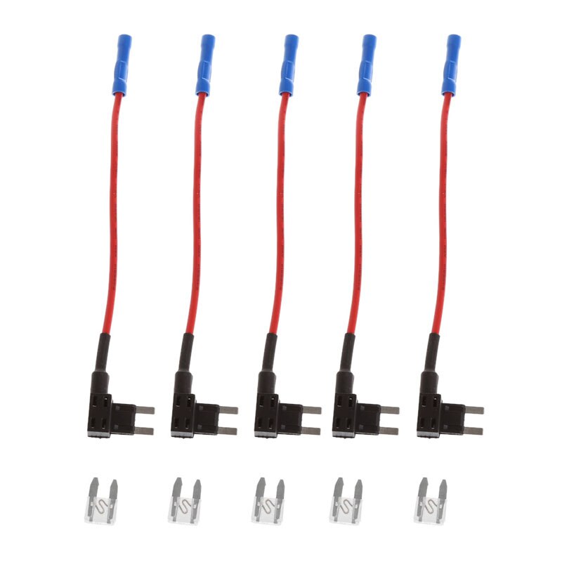 5 Pcs 30A Add Circuit Mini Blade Fuse Box Holder ACS ATO ATC Piggy Back Tap