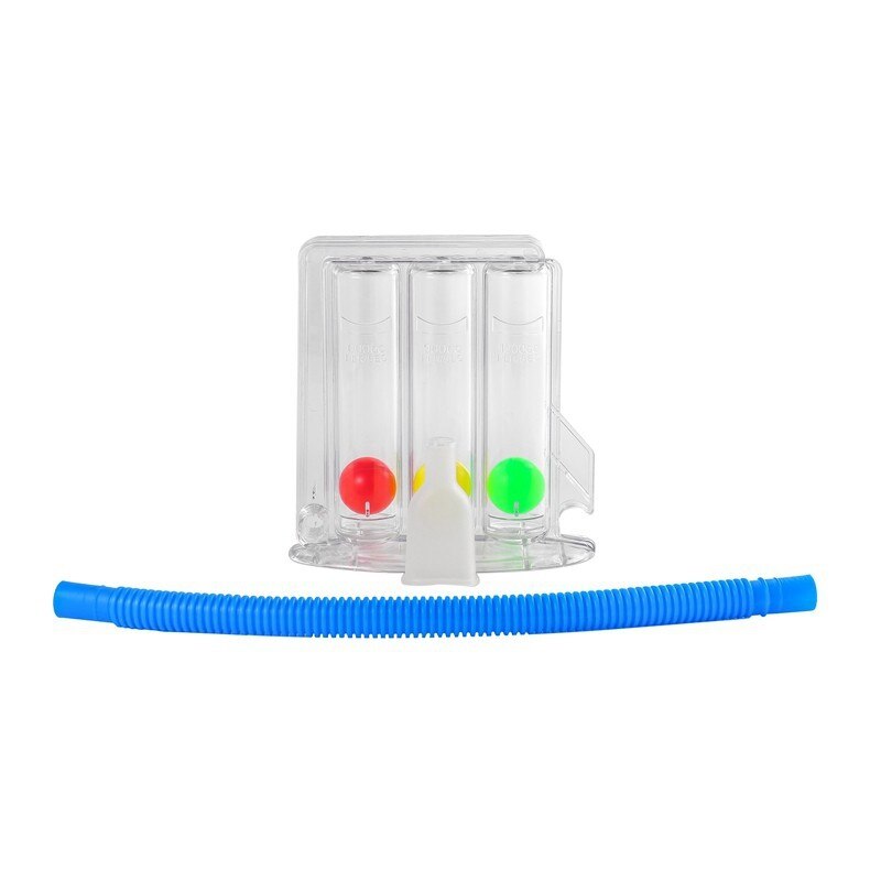 3 Balls Breathing Exerciser Lung Function Improvement Trainer Respiratory Spirometry Breath Measurement System: Without box