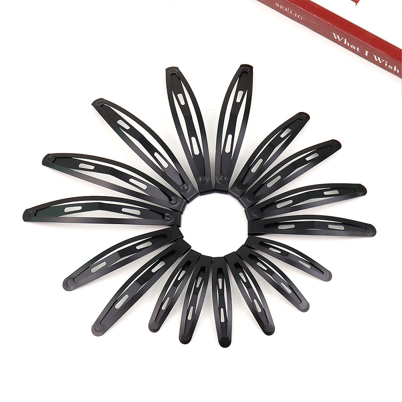 10 pçs/set liga bb grampo de cabelo pintura metal fosco grampos de cabelo tom preto snap grampos de cabelo artesanal headwear simples acessórios para o cabelo