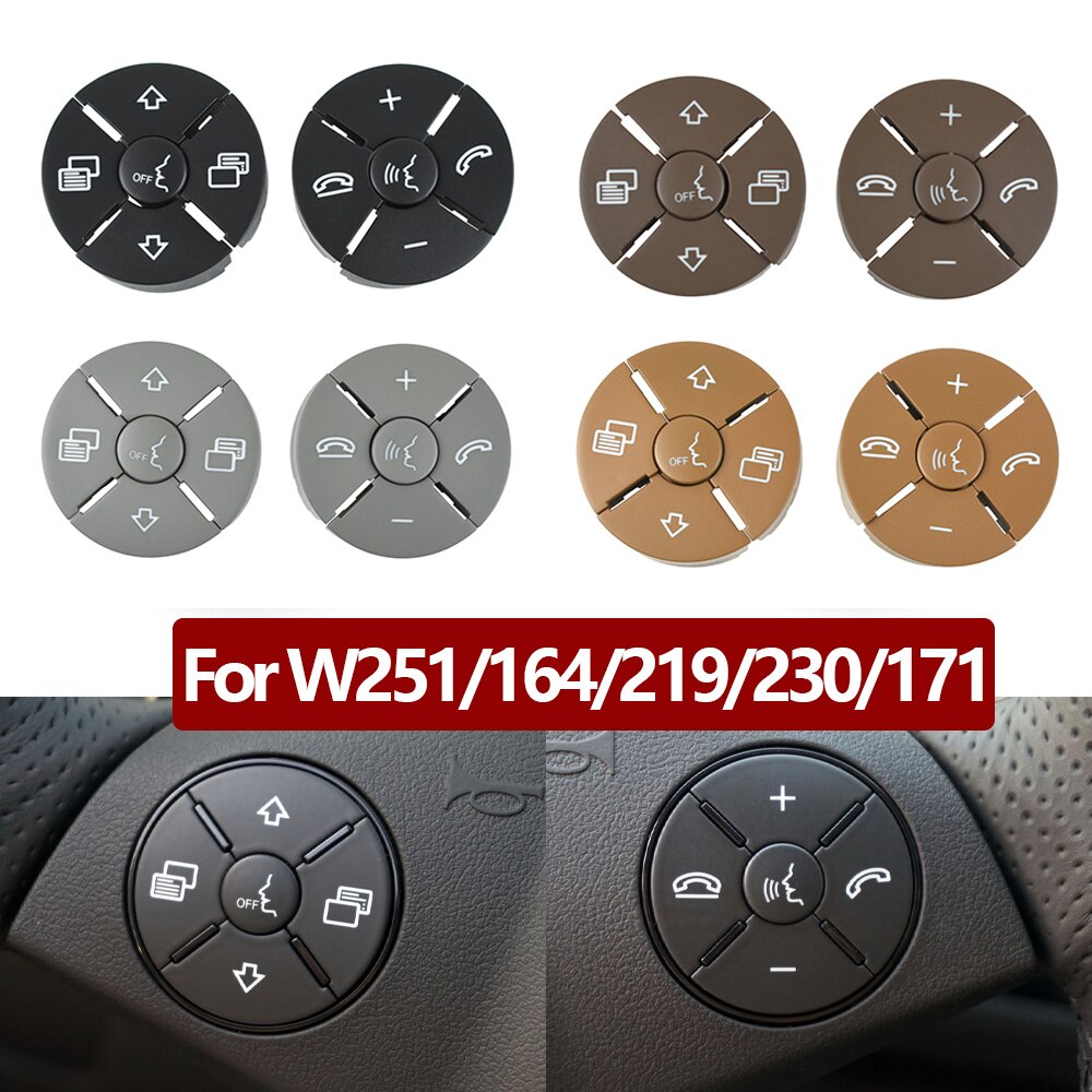 Botones multifunción para volante de coche, pulsadores para Mercedes Benz R ML GL CLS SL SLK SLR clase W251 W164 W219 W230 W171 2007