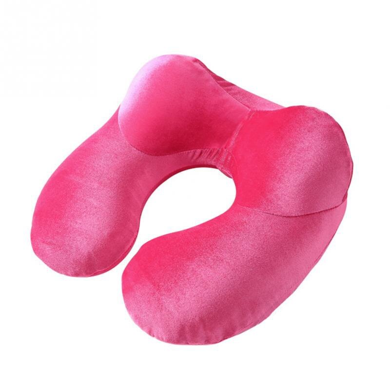 U-vorm Reizen Kussen voor Vliegtuig Opblaasbaar Nekkussen Reizen Accessoires Comfortabele Kussens voor Sleep Thuis Textiel 4 Kleur