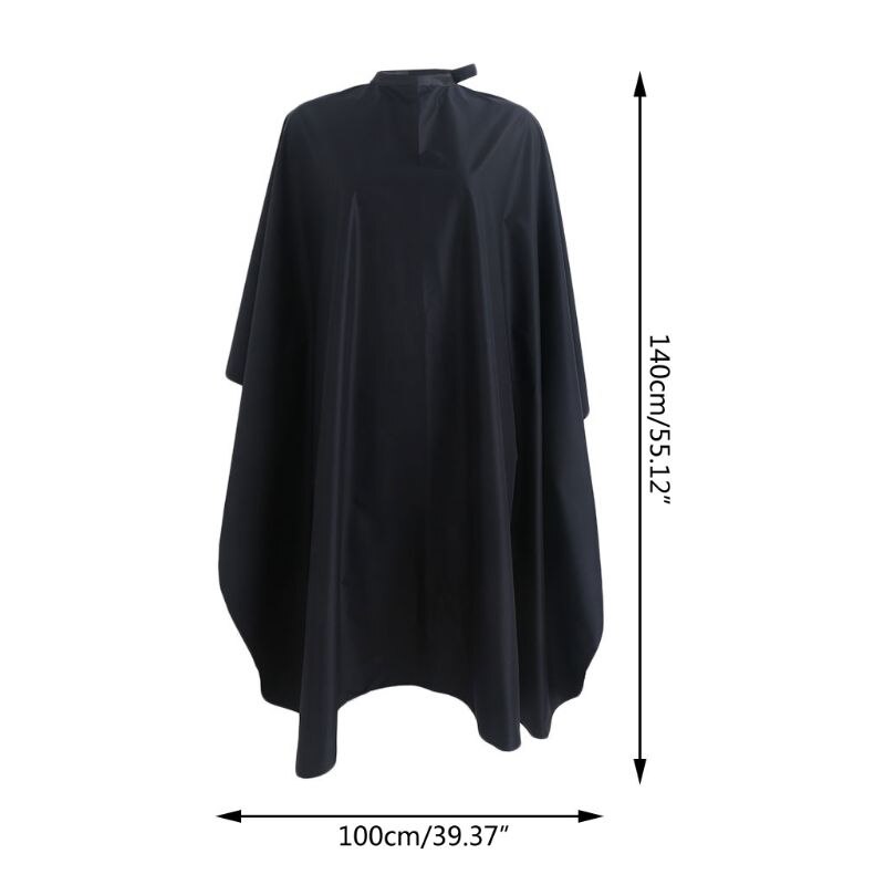 Capes Waterdichte Nylon Salon Hair Cut Kappers Kapper Barbers Cape Gown Doek Zwart 150x120cm