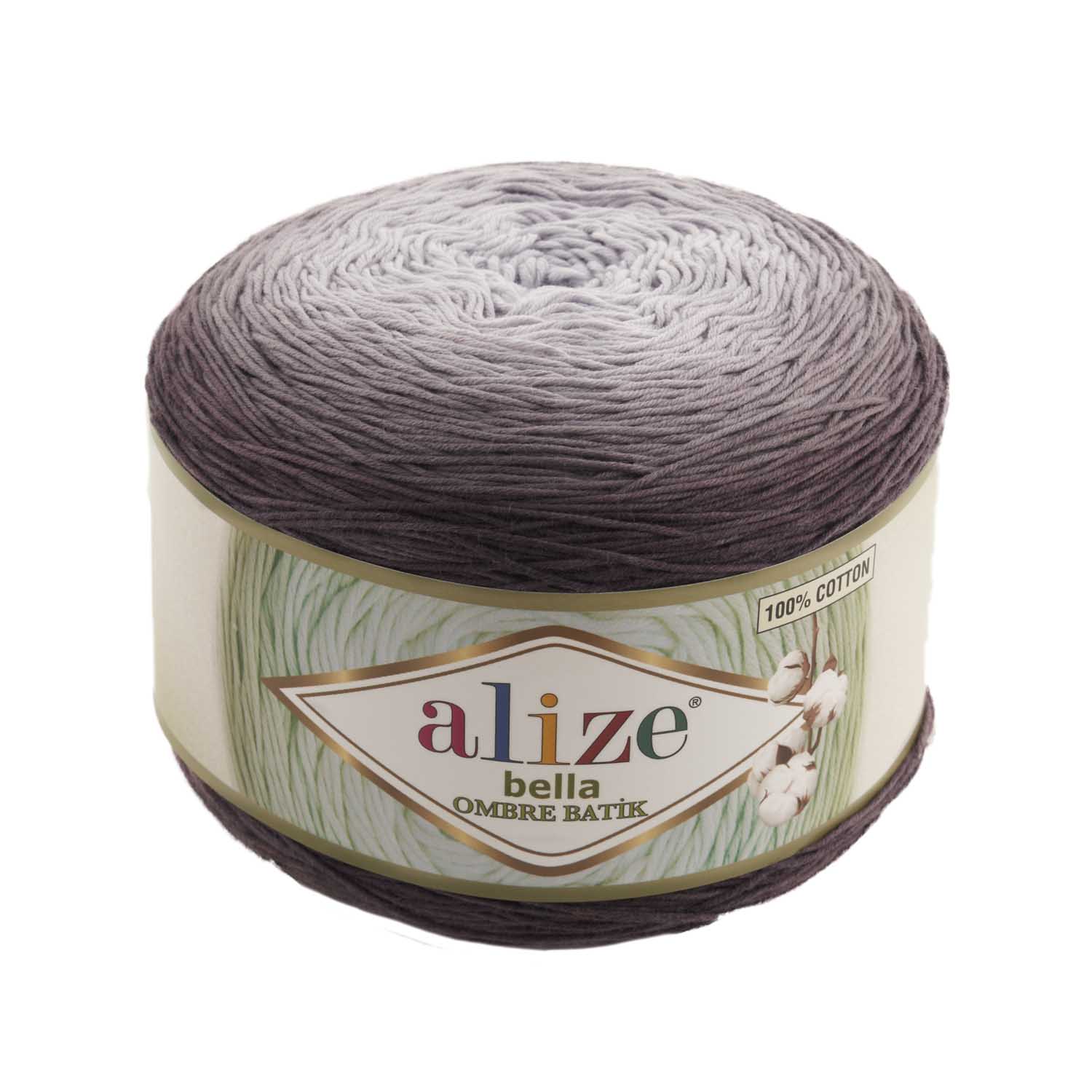 % 100 Katoen 1 Pack ( 2 Ballen) Alize Bella Ombre Batik Hand Breien Garen (1 Bal: 250 Gram 900 Meter) Haak Tool Kit: 7411