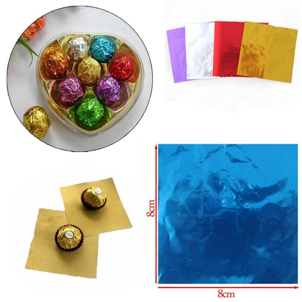 100 stuks/pack taart pop folie wrappers voor chocolade snoep lolly maken verpakking