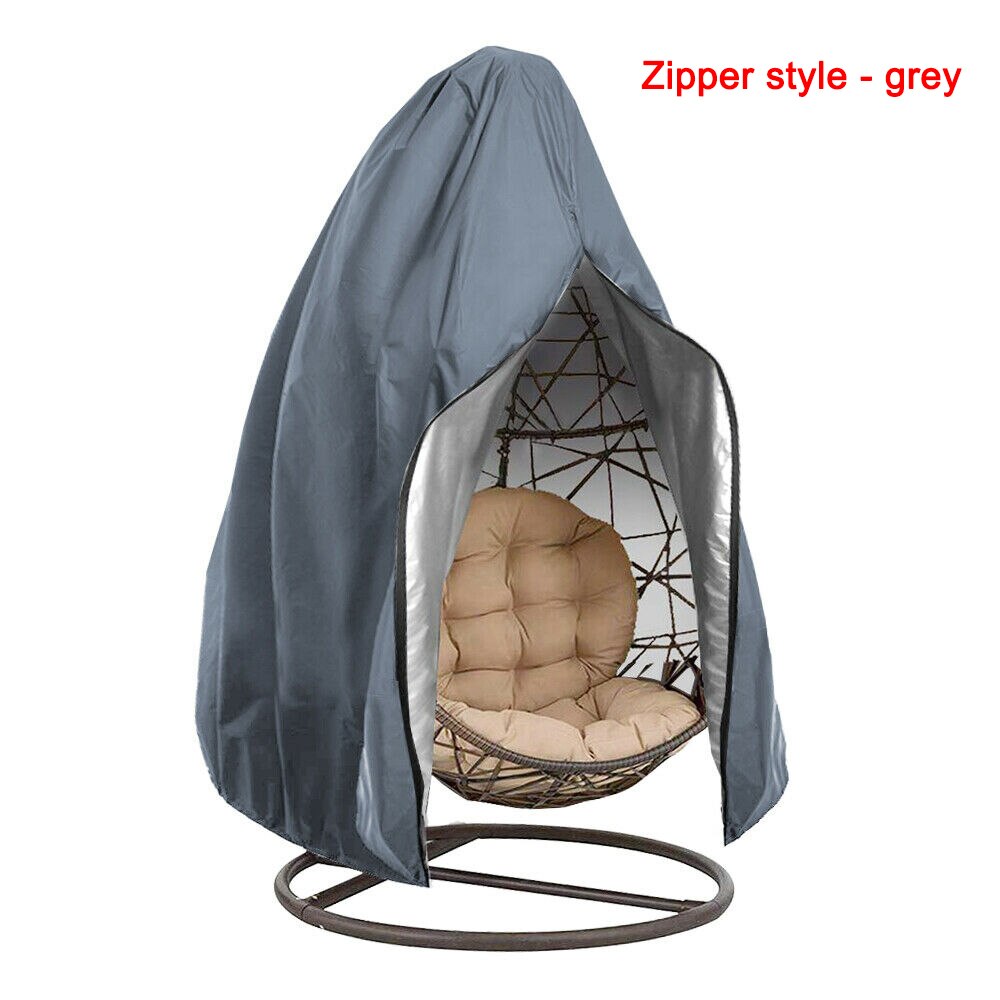 Outdoor Hanging Egg Swing Chair Cover Dust Proof Protector Water-Resistant Cover Anti-UV Waterproof Home Hanging Organizer: grey