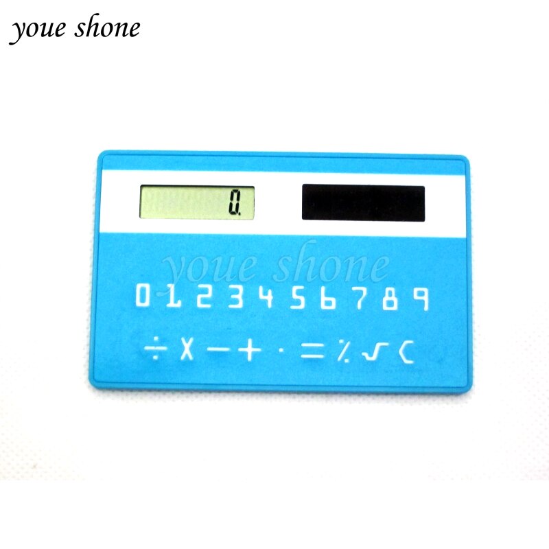1pc portable calculator mini handheld ultra thin Card stationery card calculator Solar Power Small Slim Travel Pocket calculador