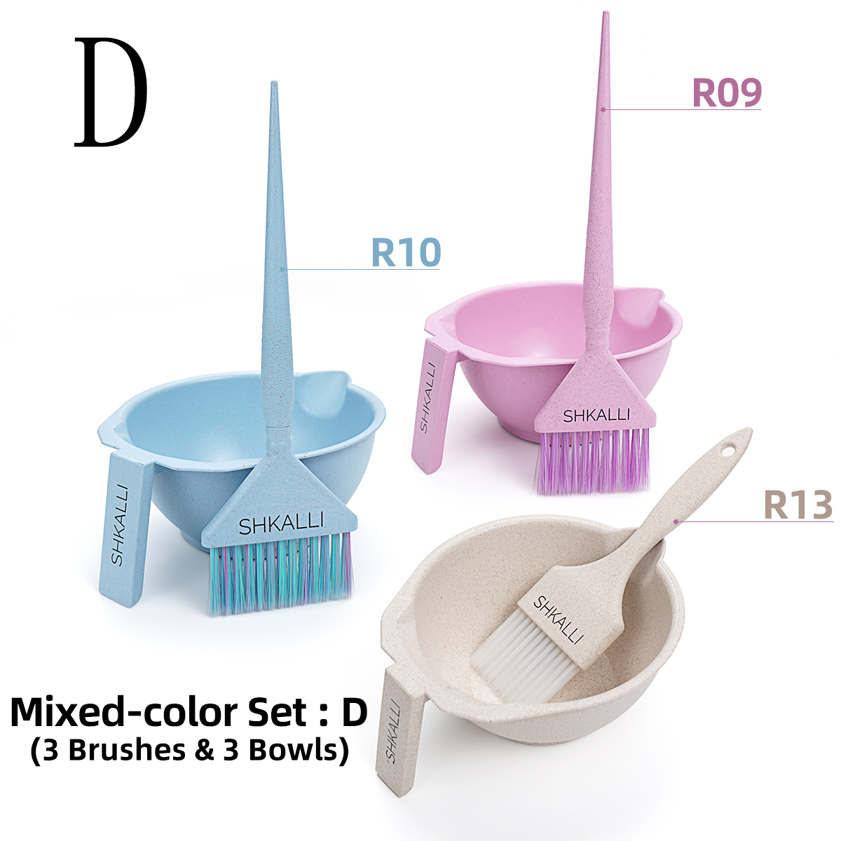 Kit de coloration des cheveux Balayage avec ensemble de pinceaux, bol de embau, de coiffure et outils de coiffage idéaux pour les stylistes: Violet