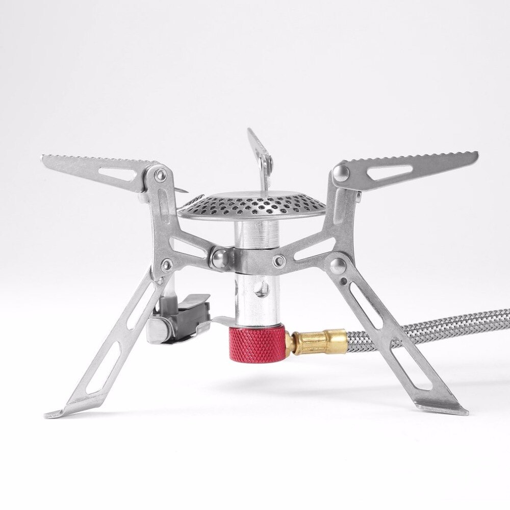 Portable Outdoor Folding Gas Stove Camping Hiking Picnic Stove Camping Stove Split Burner Stainless Steel Material
