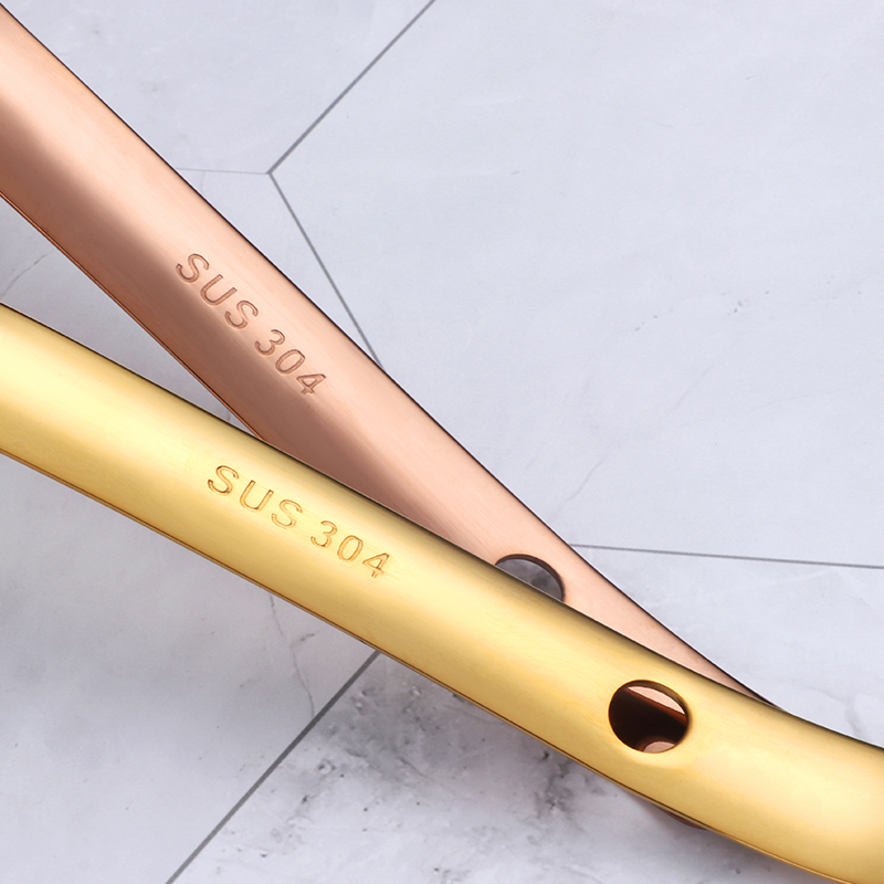 1PCS Rice Serving Spoon 18/8 Stainless Steel Long Handle Soup Porridge Rice Scoop Gold Tableware Spoon Dinnerware Kitchen Tools