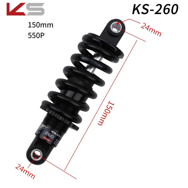 120-190mm KS amortisseur VTT pliant vélo Scooter électrique ressort amortisseur amortisseurs arrière