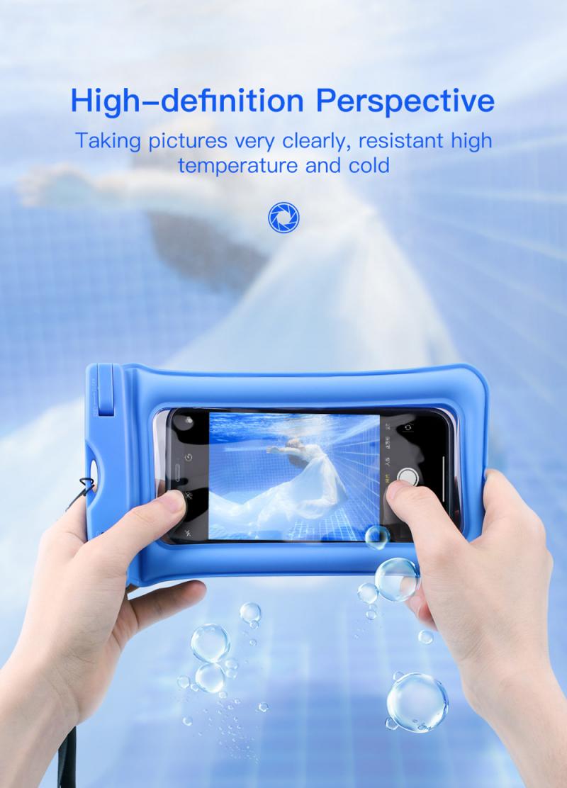Zwemmen volledig zicht waterdichte behuizing regenwoud woestijn sneeuw transparante droge tas zee zwemmen etui mobiele telefoonhoesjes