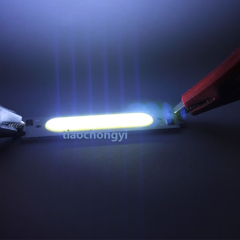 10 stk 2w 12v hvid rød grøn blå cob high power led stripe led lysdiode: Kølig hvid
