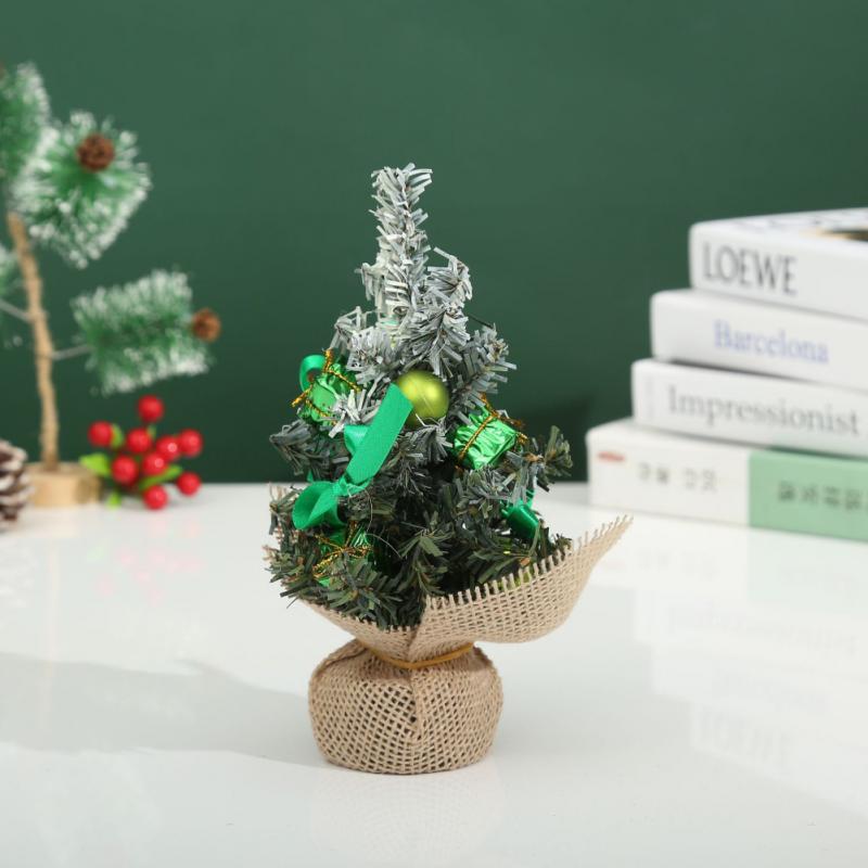 DIY Mini Christmas Trees Ornaments Pine Tree Decoration For Home Xmas Happy Year Kids Desktop Decoration Supplies: 02