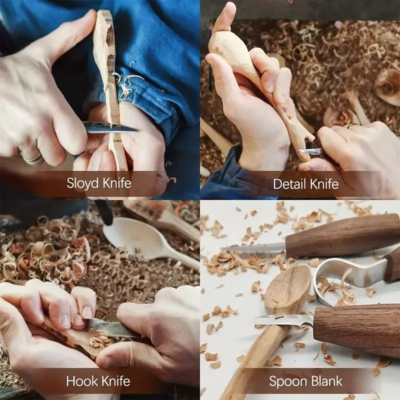 3/ 5/ 6/ 7/ 8 pcs Wood Carving Tools Chisel Woodworking Cutter Hand Tool Set Wood Carving Knife DIY Peeling Woodcarving