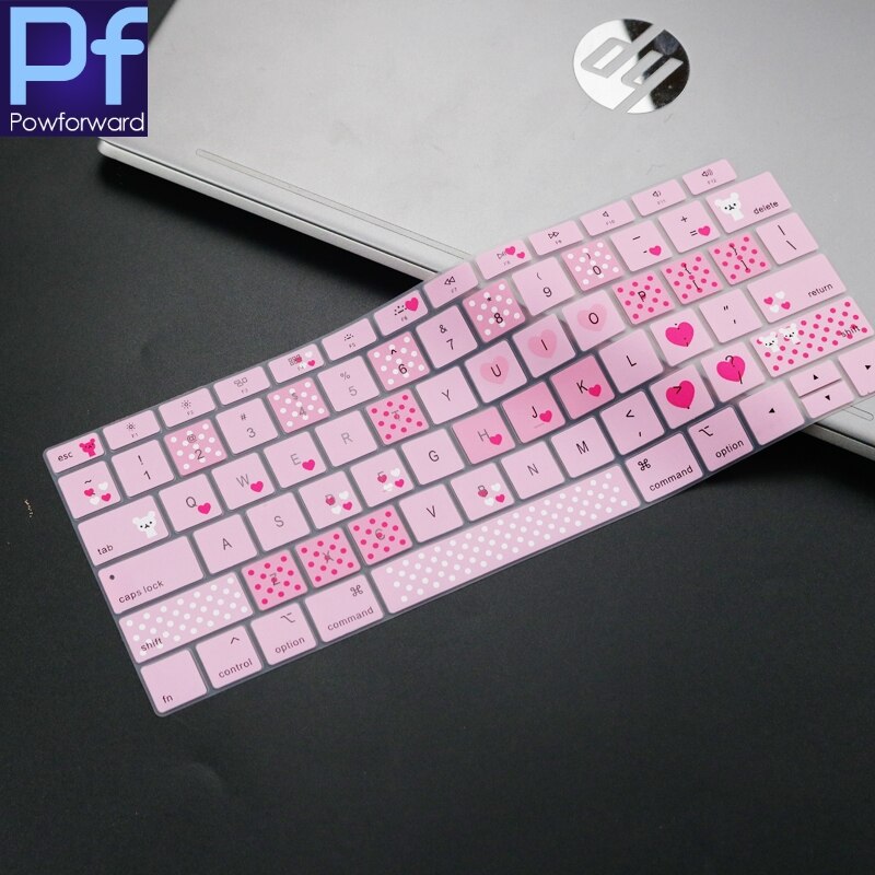 Silicone Keyboard Cover For MacBook Air 13 inch Release A1932 Touch ID Waterproof Dust-Proof Protective Skin: cartoon