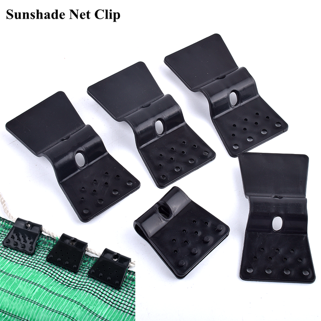 Filet d'ombrage Anti-UV vert, auvent d'extérieur, jardin, Patio, piscine, tente de Camping, filet d'ombrage pour plantes succulentes: 5 Pcs Clips