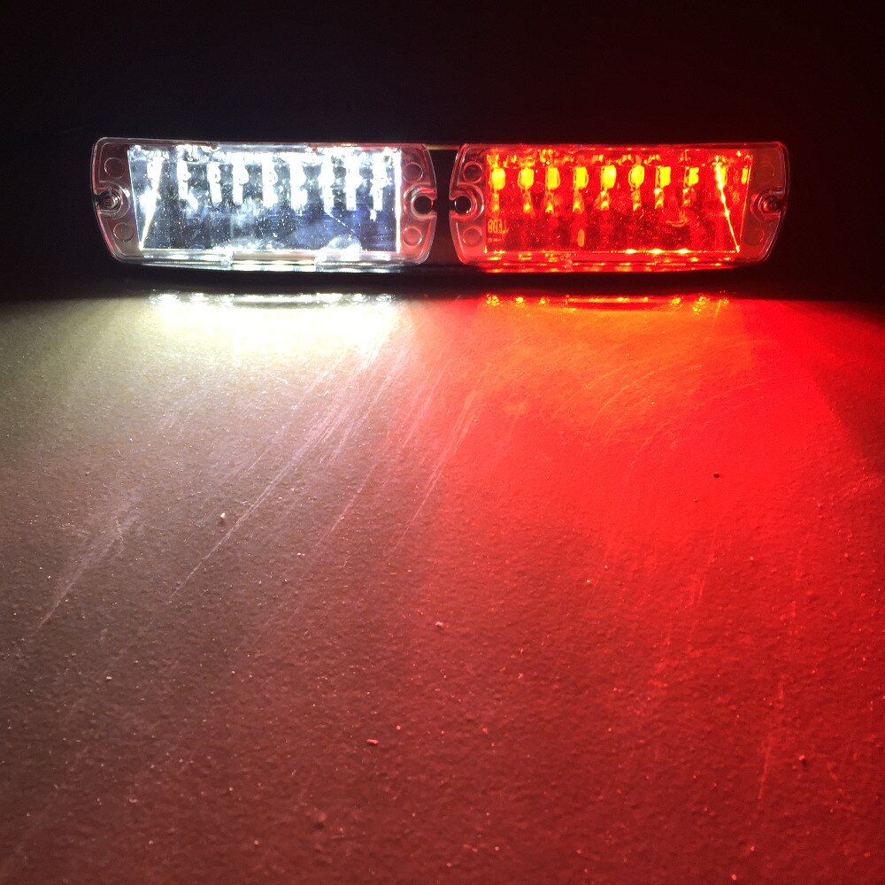 16 led blitzlys 16 led røde blå blitz strobe nødsituation ems politi advarselslys blinkende brandmænd led lys i bil  dc12v