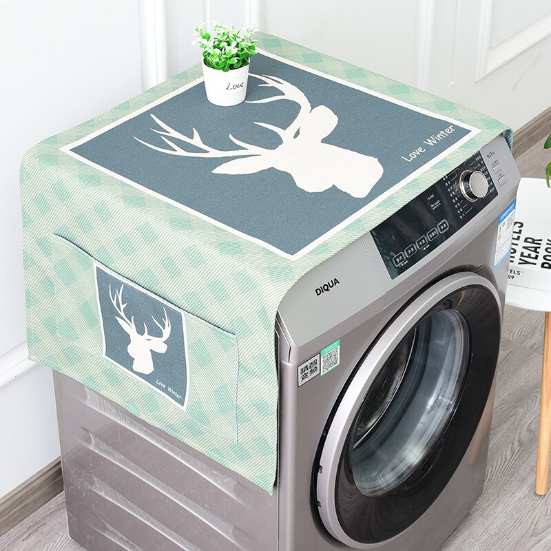 Cover Grace Linnen Wasmachine Deksel Koelkast Stofkap Automatische Wasmachine Covers Home Organisatie En Opslag: 9