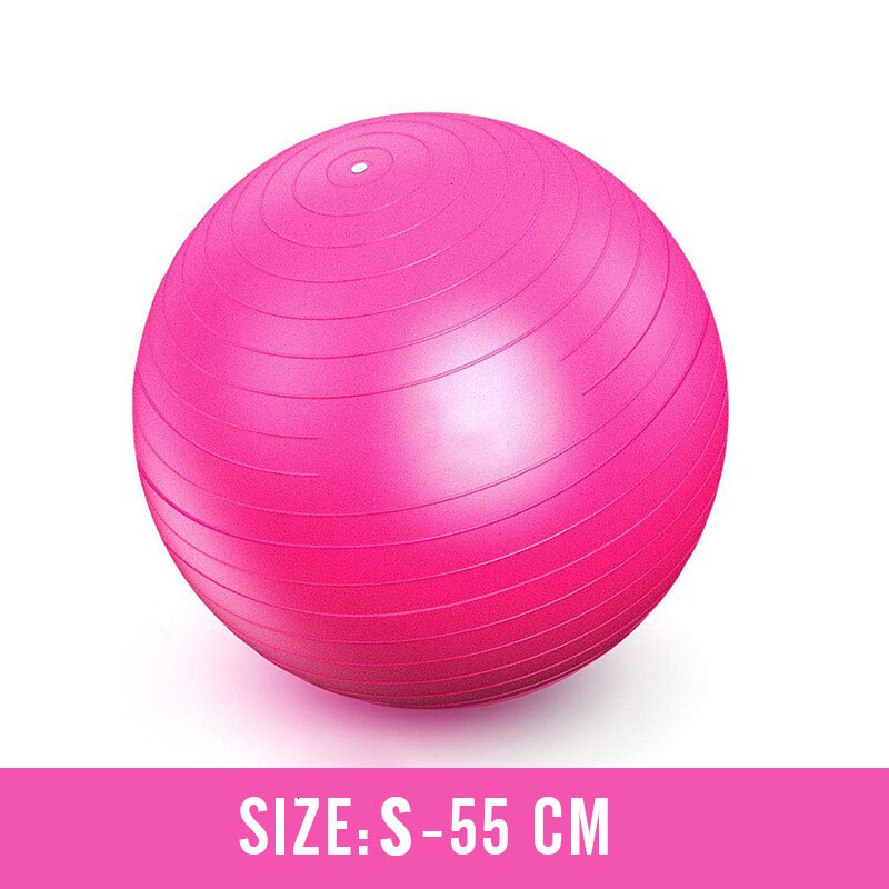 55cm-75cm palle da Yoga professionali addensare PVC uomini Anti scoppio esercizio palestra Fit Pilates Fitness equilibrio stabilità allenamento Fitball: Pink 55 cm