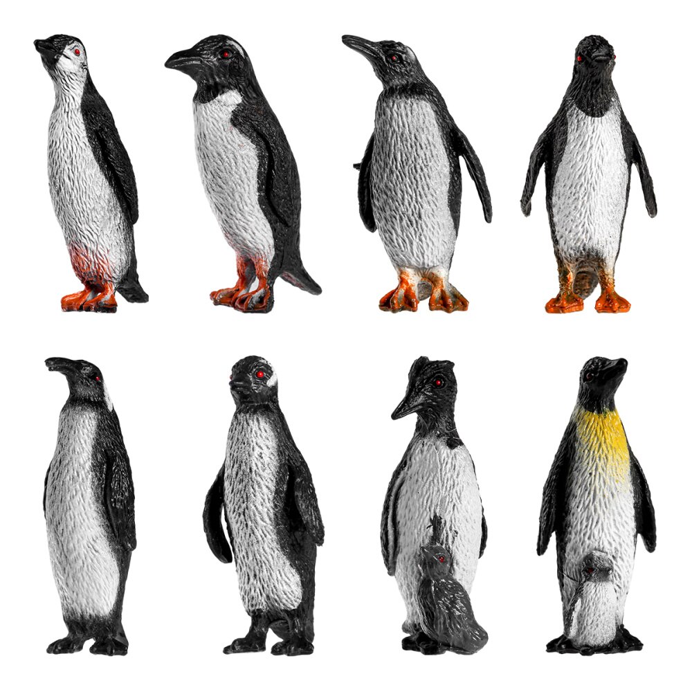 8Pcs Oceaan Dier Pinguïn Figuur Model Preschool Kids