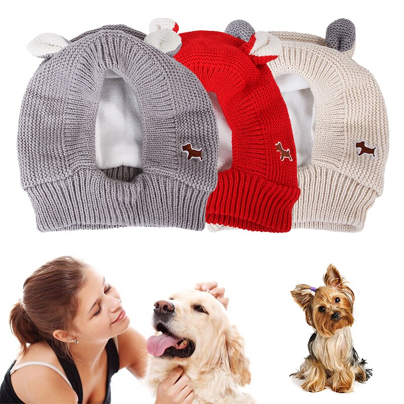 Mascota perro gato gorros abrigados de invierno sombrero para mascotas lindo gorros para perros divertido disfraz Cosplay Chihuahua mascota Cap accesorios de Navidad