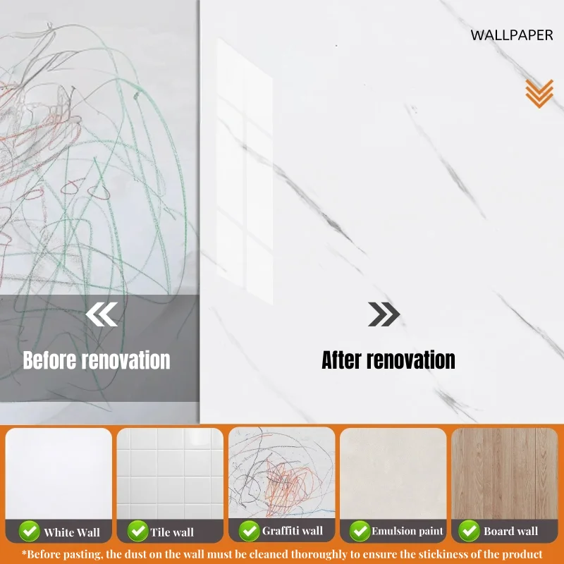 Papel tapiz de mármol de imitación de 10/5/3 metros, paredes del dormitorio, pegatinas de pared de azulejos de cerámica sintética autoadhesivas, papel de pared grueso para decoración del hogar