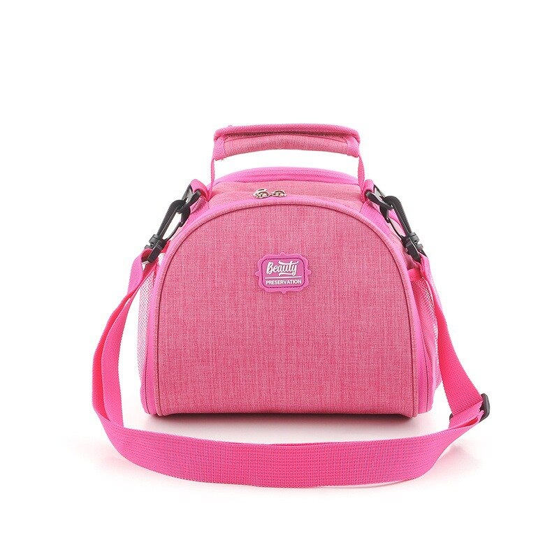 RUPUTIN Lunchbox Thermische Geïsoleerde Waterdichte Lunch Tas Met Schouderriem Picknick Tas Kantoormedewerker Isolatie Container Pack: Pink