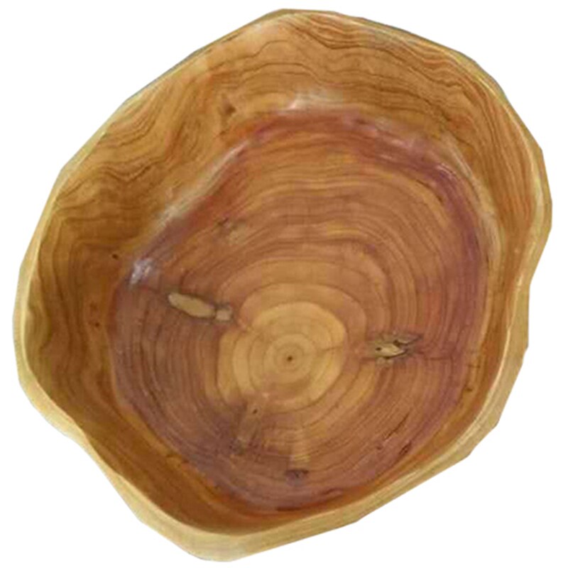 Kotitalouksien hedelmäkulho puinen karkkiastio hedelmälautanen puun veistäminen juurihedelmälevy puu 20-24 cm