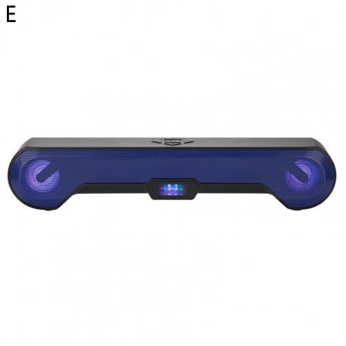 For PC Laptop Theater TV Speaker AUX 3.5mm Loudspeaker TV Sound Bar Wired and Wireless Bluetooth5.0 Home Surround SoundBar: E